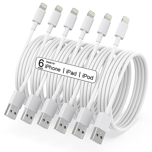 SISXSO iPhone Charger Lightning Cable 6-Pack, Fast Charging Compatible