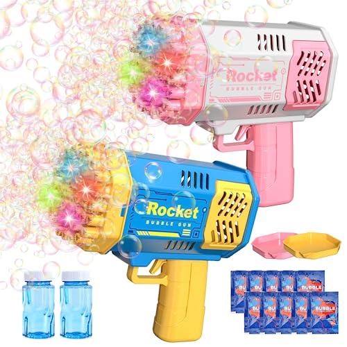 BMONATYBubble Machine 2 Pack Mini Bubble Gun for Toddlers
