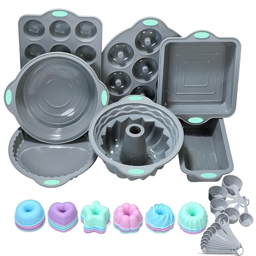 31-Piece Nonstick Silicone Baking Set with Metal Reinforced Frame