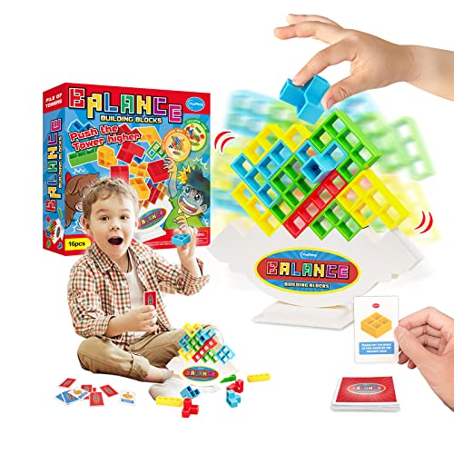 Tetra Tower Balance Stacking Board Game for Kids &amp; Adults