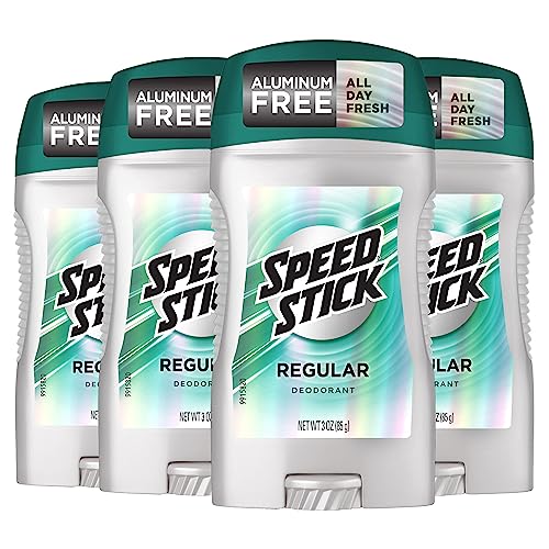 Speed Stick Men's Deodorant, Regular, 4 Pack