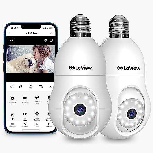 LaView 4MP Bulb Security Camera 2-Pack