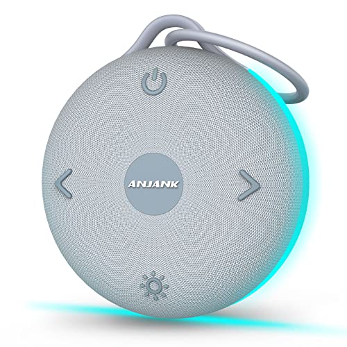 Portable Baby White Noise Machine | 17 Soothing Sounds | 8 Night Lights | USB Rechargeable