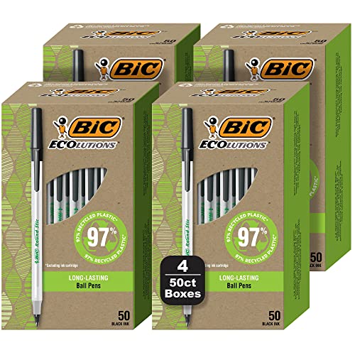 200 Pack - BIC Ballpoint Pens, Black