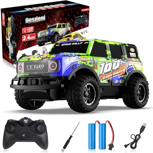 Light Up Remote Control Car, 1:24 Scale Off-Road RC Car with LED Lights