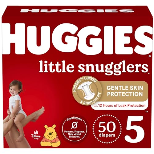 Huggies Little Snugglers Size 5 Diapers, 50 Count Pack