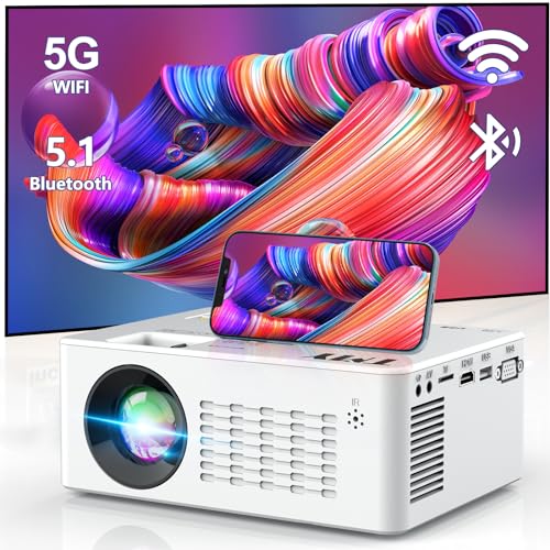 Compact HD 5G WiFi Projector with Bluetooth 5.1 - 9500 Lumens