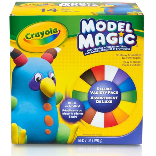 Crayola Deluxe Model Magic Pack, Lightweight Kids' Modeling Clay, Assorted Colors, 14 Pack, 7 oz
