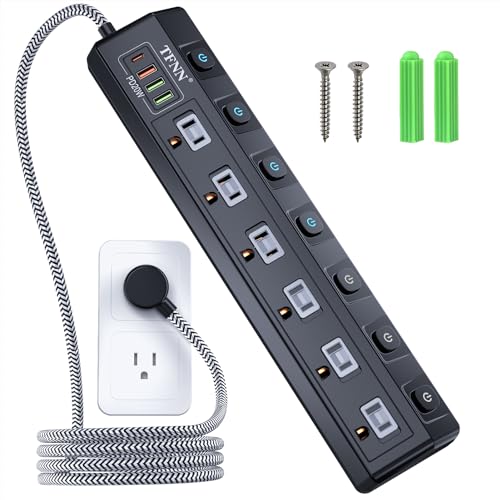 TFNN Power Strip with Individually Switchable Outlets