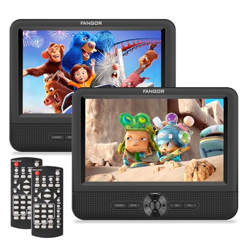 7.5" Dual Portable DVD Player for Car - Play Two Different or Same Movies