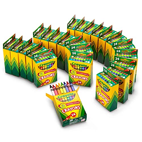 Crayola Crayons Bulk, 24 Packs, 24 Assorted Colors, School Supplies