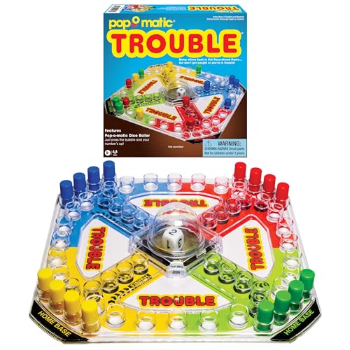 Classic Trouble Board Game for 4 Players by Winning Moves Games