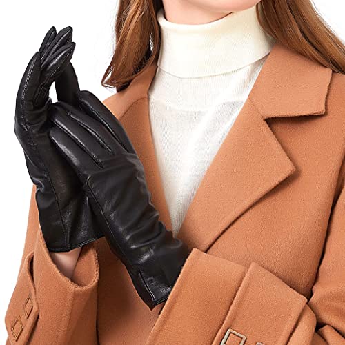 Luxury Italian Soft Leather Gloves for Women