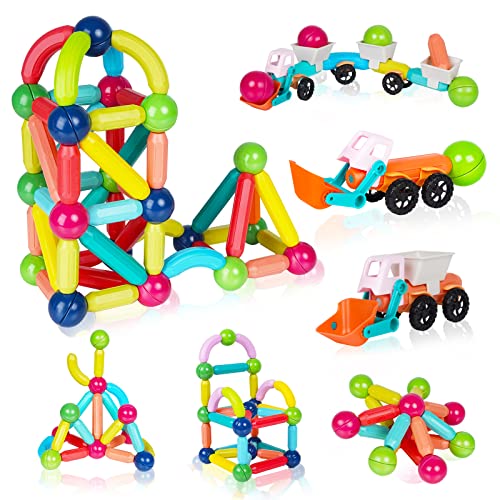Magnetic Building Stick Toys, 46 Pieces