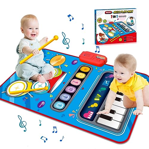 2-in-1 Musical Mat for Toddlers - Blue
