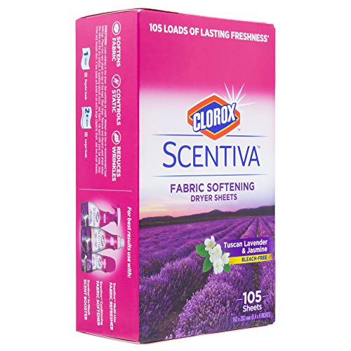 Clorox Scentiva Fabric Softening Dryer Sheets, 105 Count