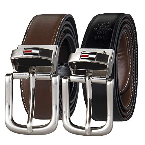 Tommy Hilfiger Reversible Men's Belt with Rotative Buckle