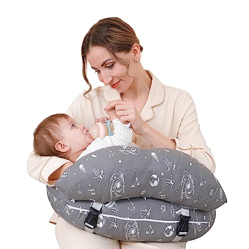 Plus Size Nursing Pillow with Shredded Memory Foam - Enhanced Support & Comfort for Moms and Babies