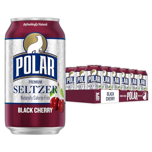 Polar Seltzer Water Black Cherry - 18 pack