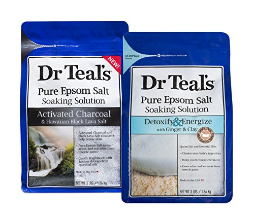 Dr Teal's Detoxifying Epsom Salt Soaking Solution, 2 Count - 6lbs Total