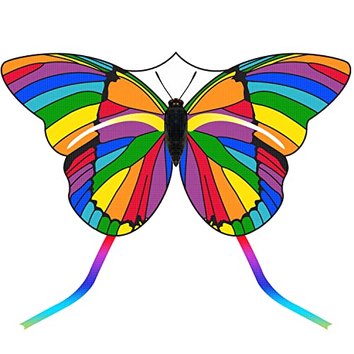 JEKOSEN Large Butterfly Kite - Easy to Fly for Kids and Adults