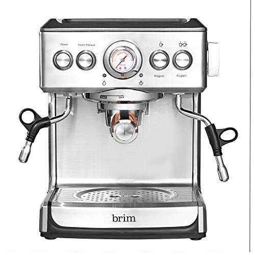 Brim Espresso Machine with Milk Steamer and Frother