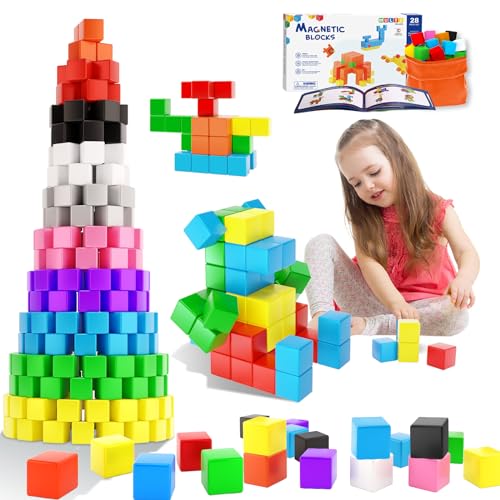 Magnetic STEM Building Blocks for Toddlers - Pack of 28