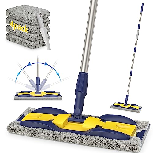 MEXERRIS Microfiber Mop for Floor Cleaning with Adjustable Handle