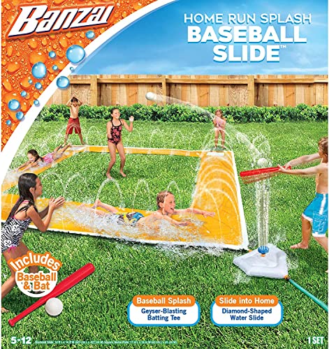 Home Run Splash Baseball Slide with Bat &amp; Ball