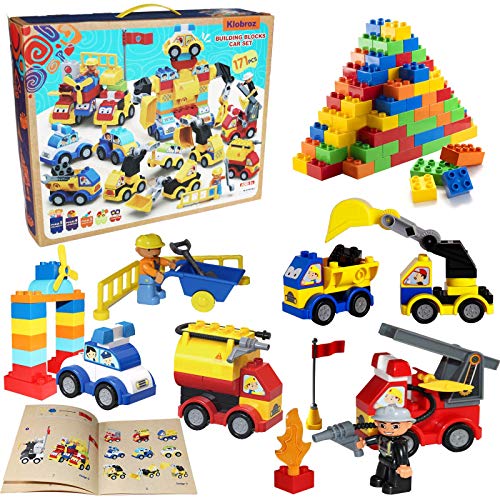 171-Piece Building Blocks Car Set for Boys 2-5